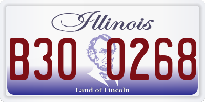 IL license plate B300268
