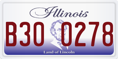 IL license plate B300278