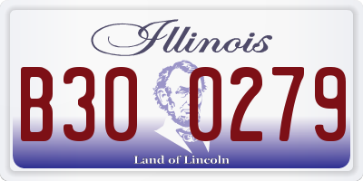 IL license plate B300279