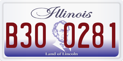 IL license plate B300281