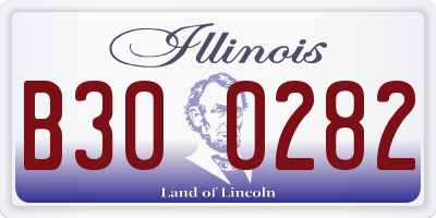 IL license plate B300282