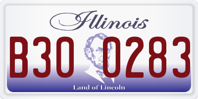 IL license plate B300283