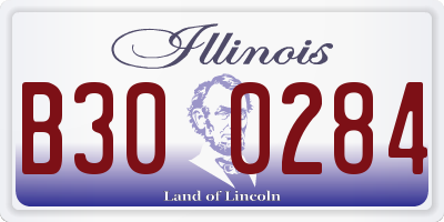 IL license plate B300284