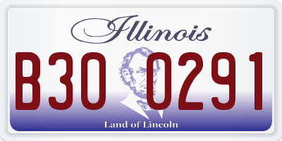 IL license plate B300291