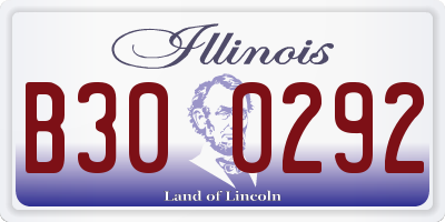 IL license plate B300292