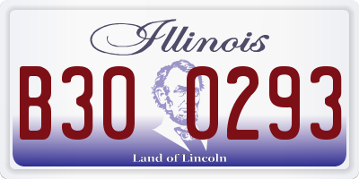 IL license plate B300293