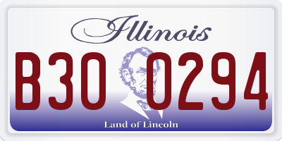 IL license plate B300294