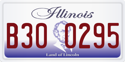 IL license plate B300295