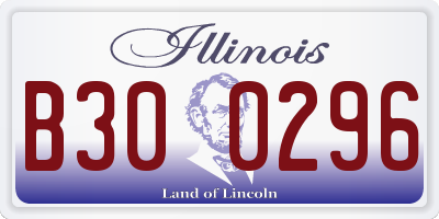 IL license plate B300296