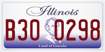IL license plate B300298