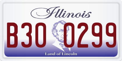 IL license plate B300299