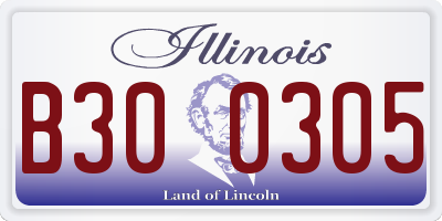 IL license plate B300305