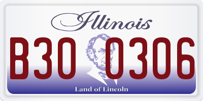IL license plate B300306