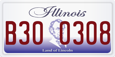 IL license plate B300308