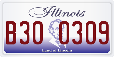 IL license plate B300309