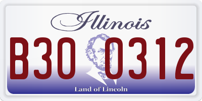 IL license plate B300312