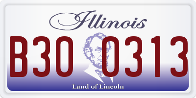 IL license plate B300313