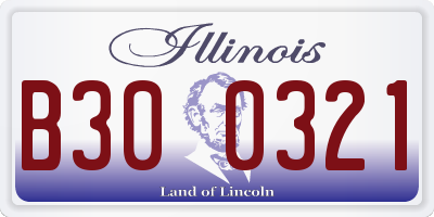 IL license plate B300321