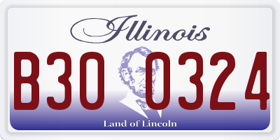 IL license plate B300324