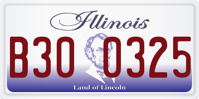 IL license plate B300325