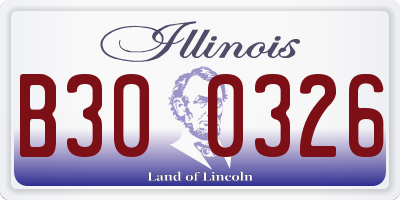 IL license plate B300326
