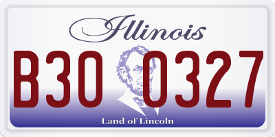 IL license plate B300327