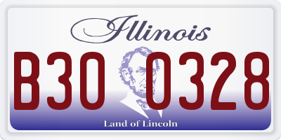 IL license plate B300328