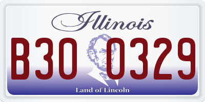 IL license plate B300329