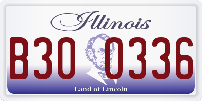 IL license plate B300336