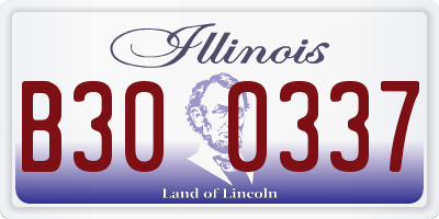 IL license plate B300337