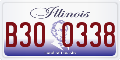 IL license plate B300338
