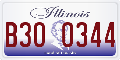 IL license plate B300344