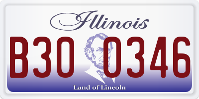 IL license plate B300346