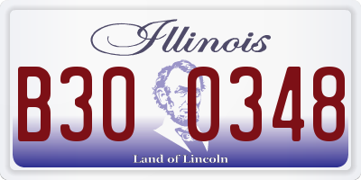IL license plate B300348