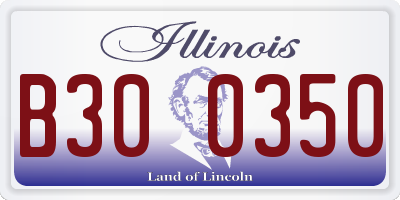 IL license plate B300350