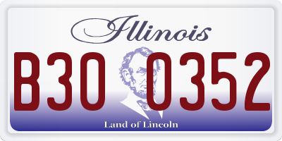 IL license plate B300352