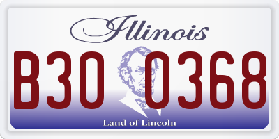 IL license plate B300368
