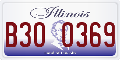 IL license plate B300369