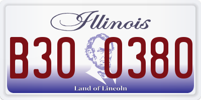 IL license plate B300380