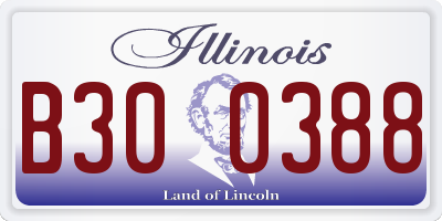 IL license plate B300388