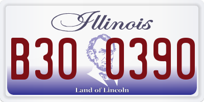 IL license plate B300390