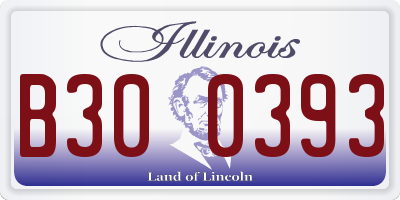 IL license plate B300393
