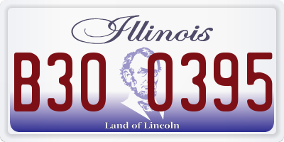 IL license plate B300395