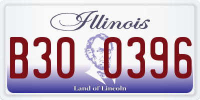 IL license plate B300396