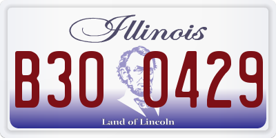 IL license plate B300429