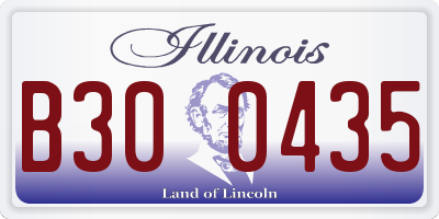 IL license plate B300435