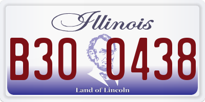 IL license plate B300438