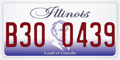 IL license plate B300439