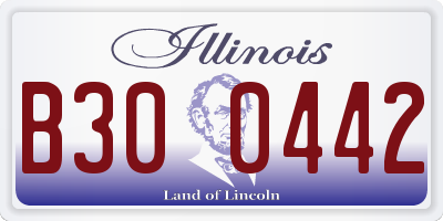 IL license plate B300442