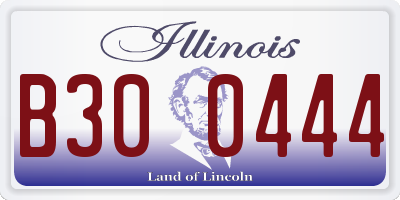 IL license plate B300444